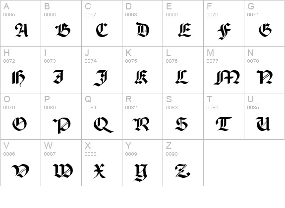 Lancaster uppercase A-Z preview