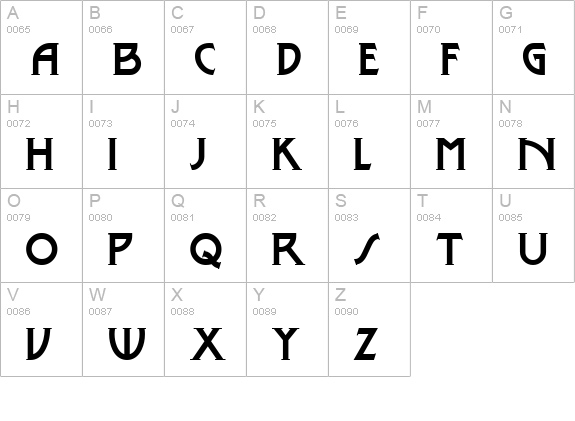 Lance Corporal NF uppercase A-Z preview