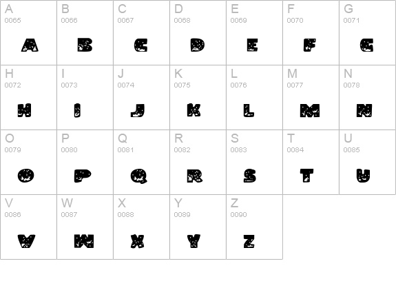 Land Shark uppercase A-Z preview