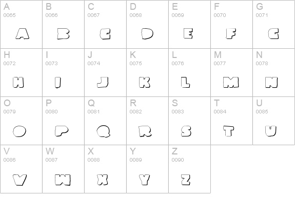 Land Whale Outline Grunge uppercase A-Z preview