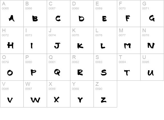 Landie uppercase A-Z preview
