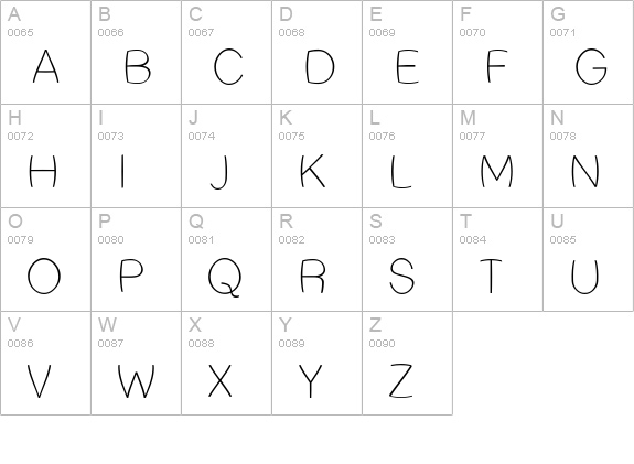 Lane Humouresque uppercase A-Z preview