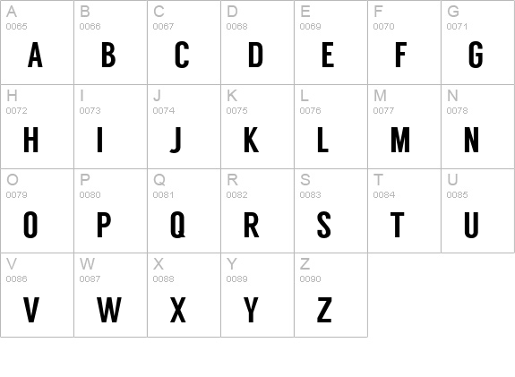 Langdon uppercase A-Z preview