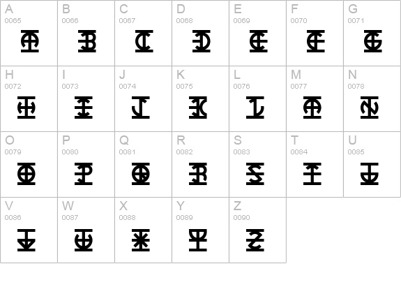 Lantern uppercase A-Z preview