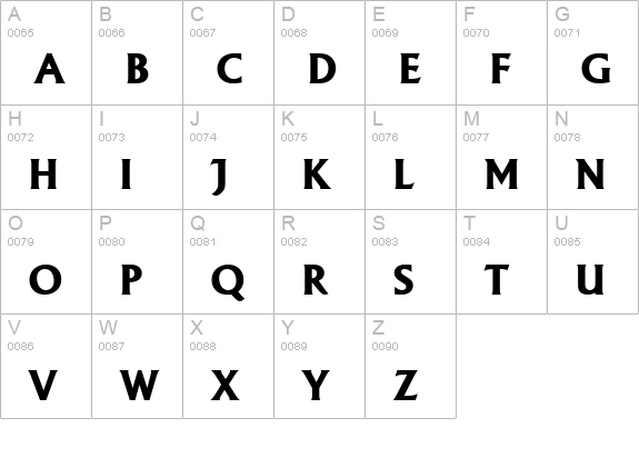 LapidarSerNo2URWTBol uppercase A-Z preview