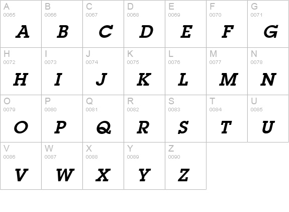 Lapland Bold Italic uppercase A-Z preview