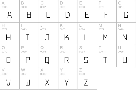 Larabiefont uppercase A-Z preview