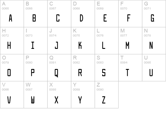 Larabiefont Compressed Bold uppercase A-Z preview