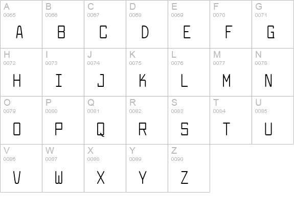 Larabiefont Condensed uppercase A-Z preview