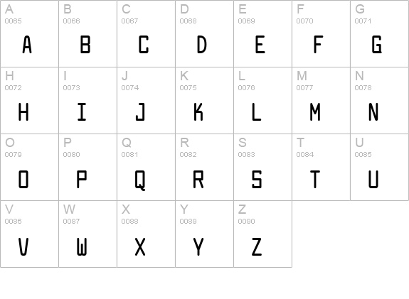 Larabiefont Condensed Bold uppercase A-Z preview