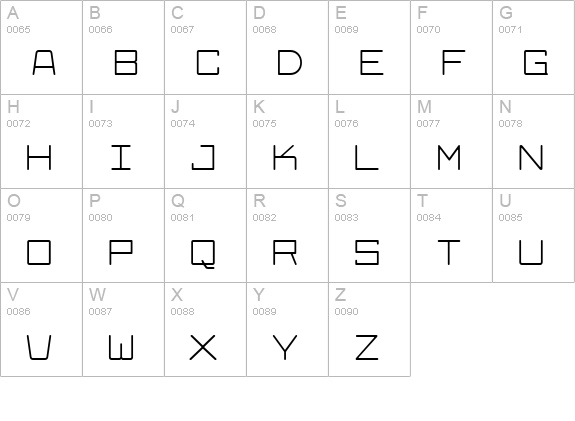 Larabiefont Extended uppercase A-Z preview