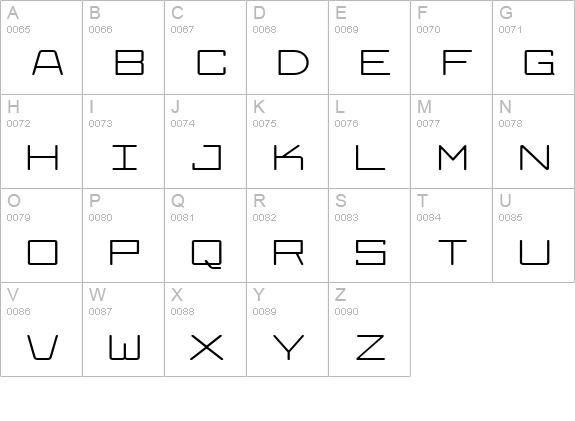 Larabiefont Xtrawide uppercase A-Z preview