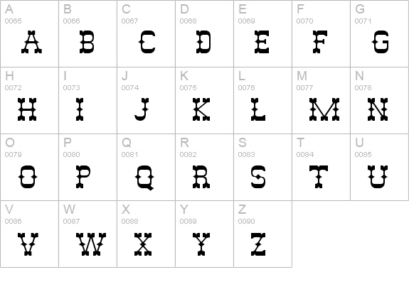 Laramie uppercase A-Z preview