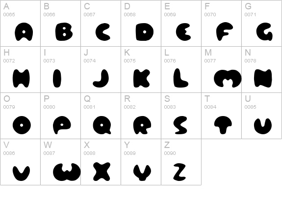 Lard! uppercase A-Z preview