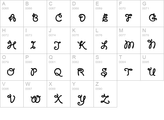 Lariat uppercase A-Z preview