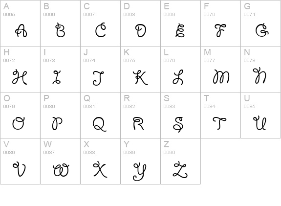 LariatLight uppercase A-Z preview