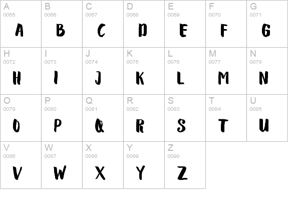 Lariess uppercase A-Z preview