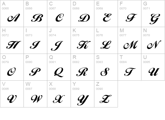 LarissaExtrabold Regular uppercase A-Z preview