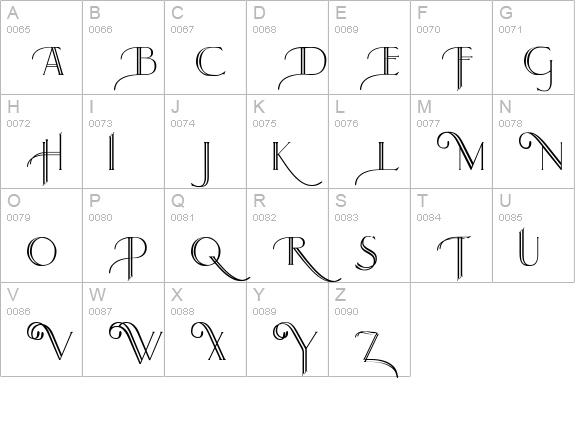 Larkin Capitals uppercase A-Z preview