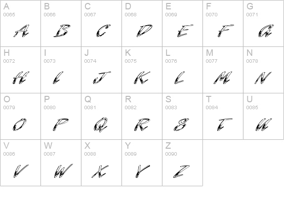 Laser Chrome Plain uppercase A-Z preview