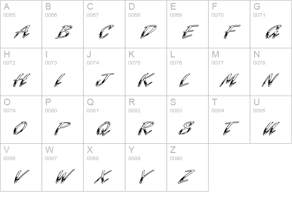 Laser Chrome Std uppercase A-Z preview