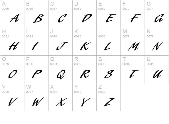 LaserICG-Alt uppercase A-Z preview