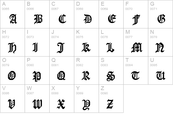 LaserLondon uppercase A-Z preview
