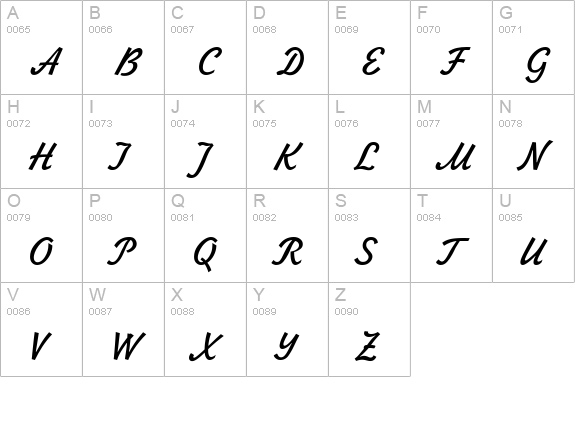 Laskoner uppercase A-Z preview