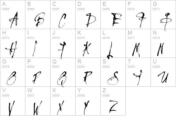 LassigueDMato uppercase A-Z preview