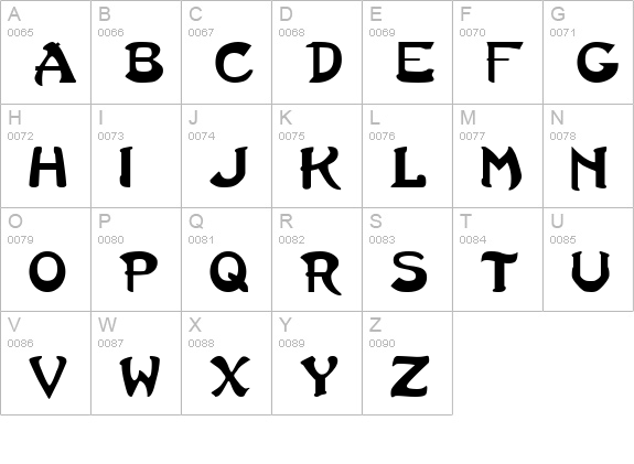 Last Ninja uppercase A-Z preview