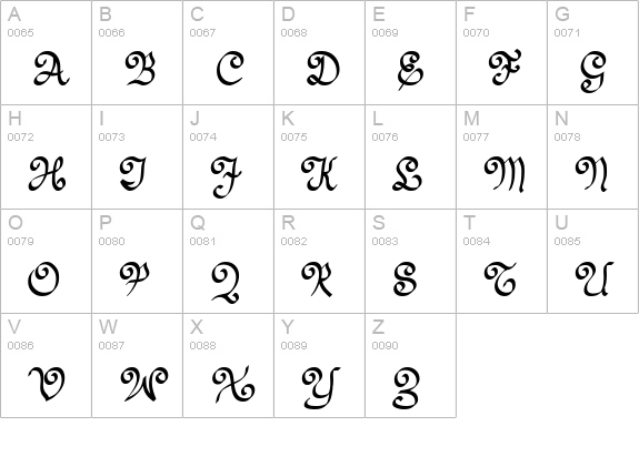 LastBigFling Bold uppercase A-Z preview