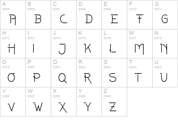 LateNite uppercase A-Z preview