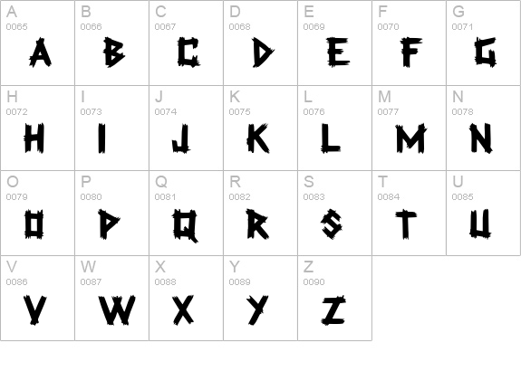 Latex Display Caps SSi uppercase A-Z preview