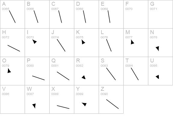 LaTeX_Line Regular  uppercase A-Z preview
