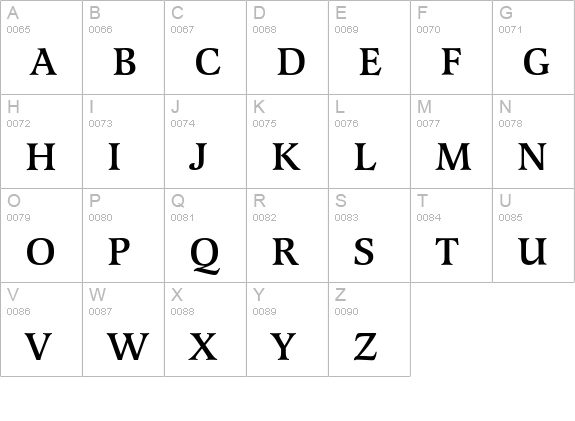 LatienneEF-MediumSC uppercase A-Z preview