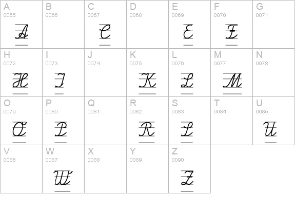 Latline uppercase A-Z preview