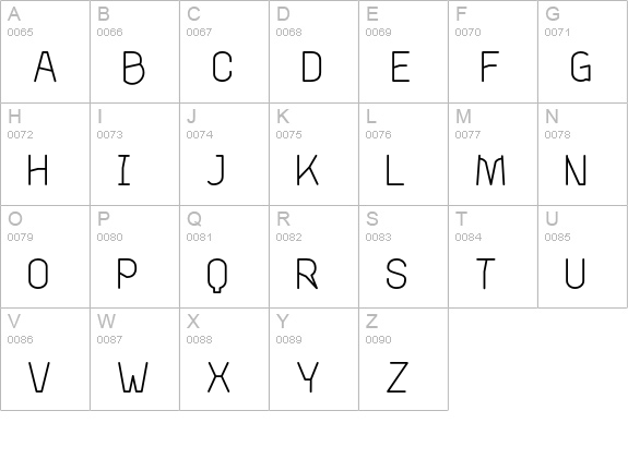 Launderette-Wash uppercase A-Z preview