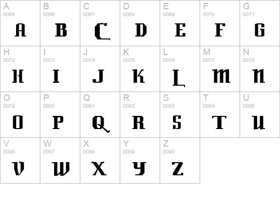Laundrette uppercase A-Z preview