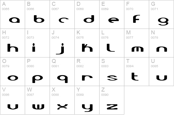 LaureHead uppercase A-Z preview