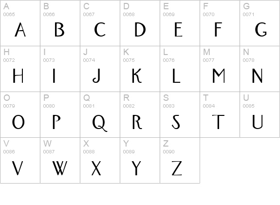 Lausanne uppercase A-Z preview