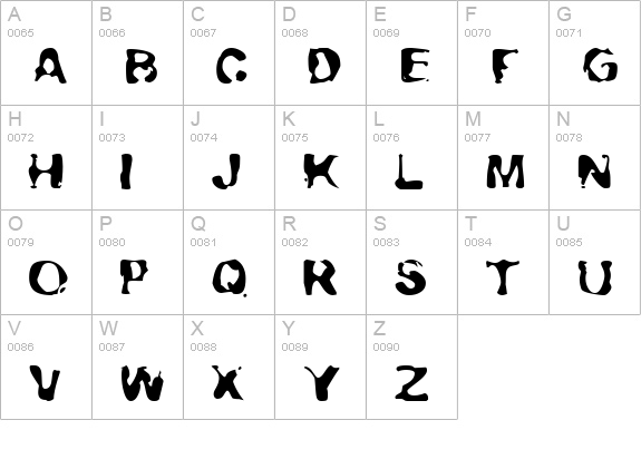 Lava-Lava uppercase A-Z preview