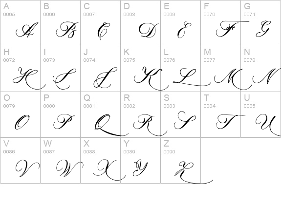 Lavenda Demo-FreeForPersonalUse uppercase A-Z preview