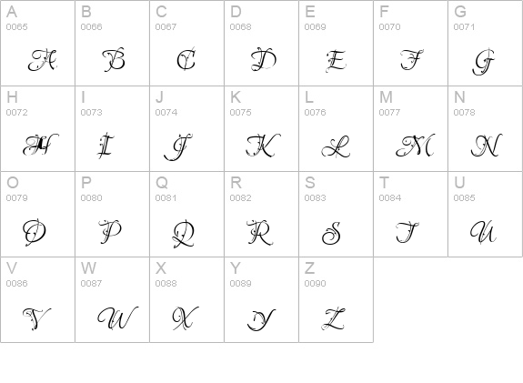LavishlyYoursROB uppercase A-Z preview