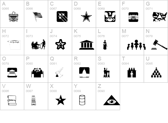 Law & Order uppercase A-Z preview
