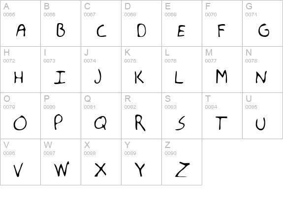 LawfordsHand Regular uppercase A-Z preview