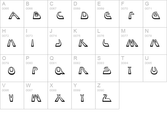 Layaway uppercase A-Z preview