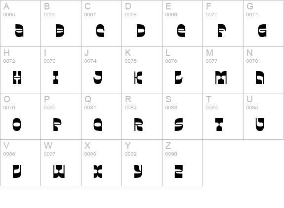 Laydeez-Nite uppercase A-Z preview