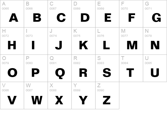 Layout SSi Bold uppercase A-Z preview
