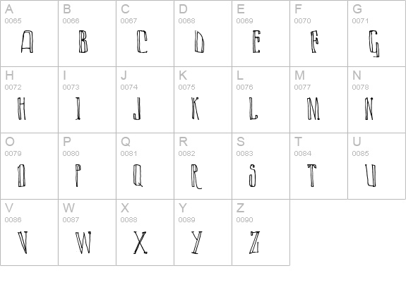 LAZY DAY uppercase A-Z preview