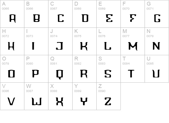 LBlinddate uppercase A-Z preview